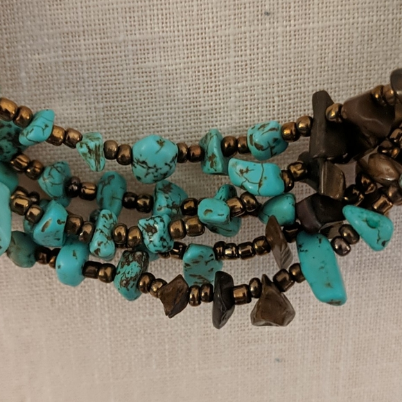 Turquoise Multi-Strand Necklace - Picture 4 of 4